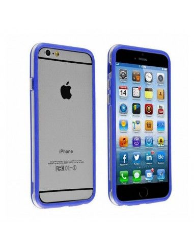 Bumper TPU iPhone 6 / 6S azul y transparente