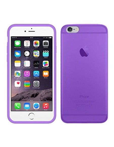 Funda gel TPU iPhone 6 Plus / 6s Plus translúcida morada