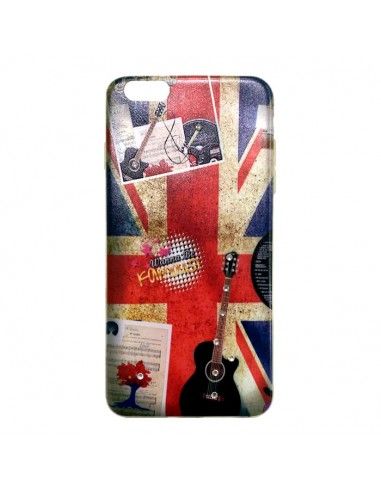Carcasa TPU iPhone 6 Plus / 6s Plus diseño Brillantes Famous Bandera UK