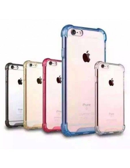 Carcasa transparente borde TPU reforzado iPhone 6 Plus / 6S Plus rosa