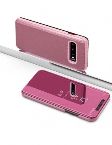 Funda libro soporte Samsung G973 Galaxy S10 Clear View rosa