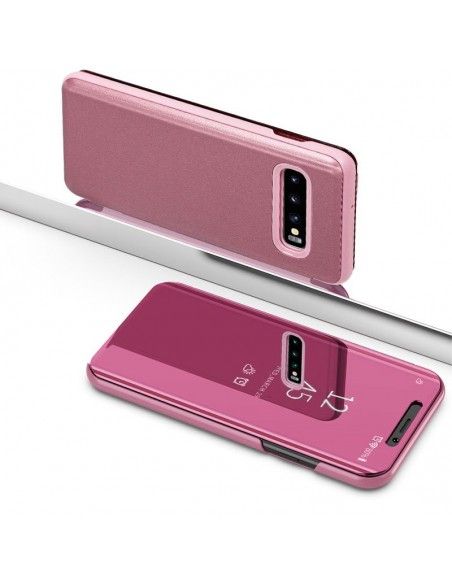 Funda libro soporte Samsung G973 Galaxy S10 Clear View rosa