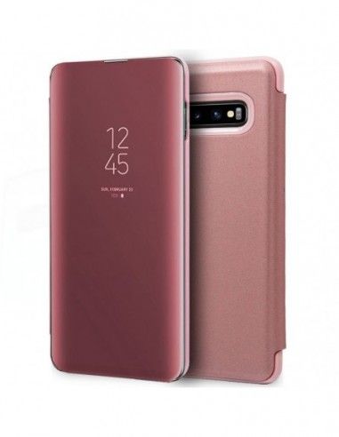 Funda libro soporte Samsung G973 Galaxy S10 Clear View rosa