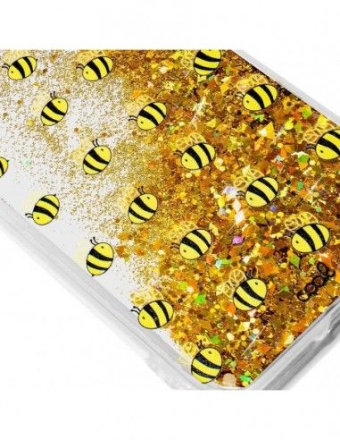 Carcasa TPU Samsung A750 Galaxy A7 Glitter diseño Abejas