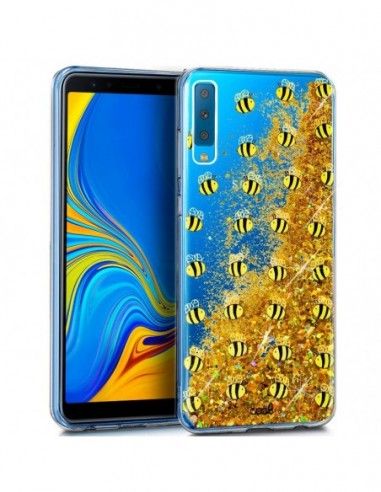 Carcasa TPU Samsung A750 Galaxy A7 Glitter diseño Abejas