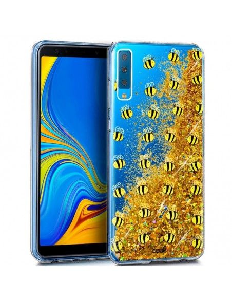 Carcasa TPU Samsung A750 Galaxy A7 Glitter diseño Abejas