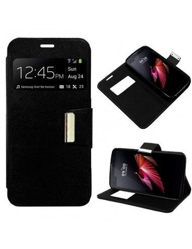 Funda libro soporte TPU LG X Screen negra
