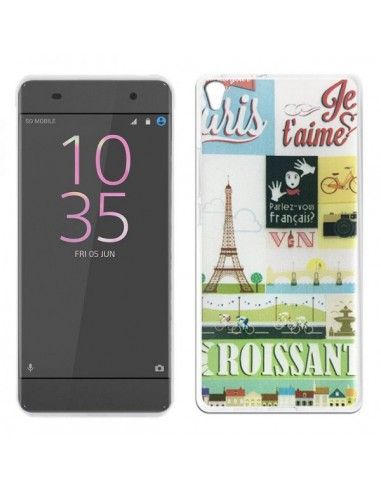 Carcasa TPU Sony Xperia XA diseño Paris