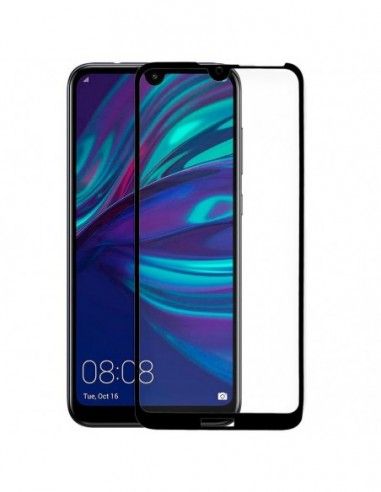 Protector pantalla vidrio templado Huawei Y7 (2019) (Full 3D negro)