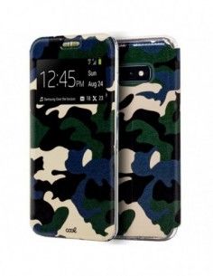 Funda libro soporte TPU Samsung G970 Galaxy S10e diseño Camuflaje Militar