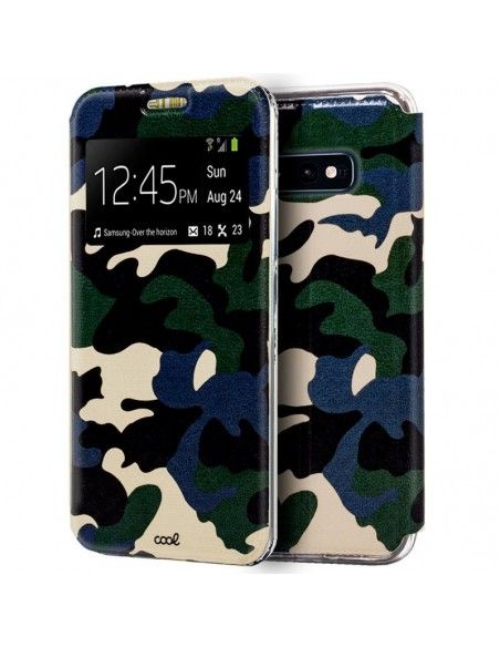 Funda libro soporte TPU Samsung G970 Galaxy S10e diseño Camuflaje Militar