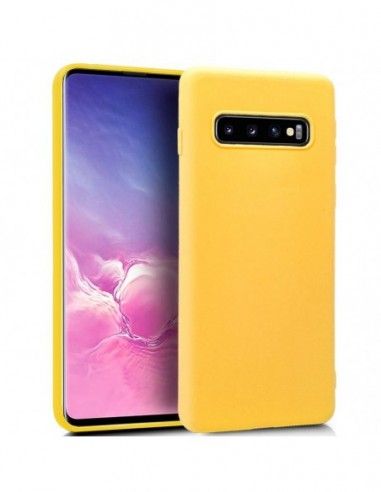 Funda gel TPU Samsung G973 Galaxy S10 amarilla