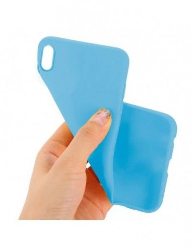 Funda gel TPU iPhone XS Max azul celeste