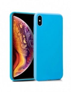 Funda gel TPU iPhone XS Max azul celeste