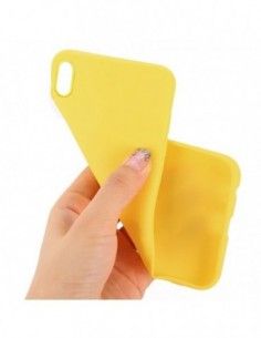 Funda gel TPU iPhone XS Max amarilla 2