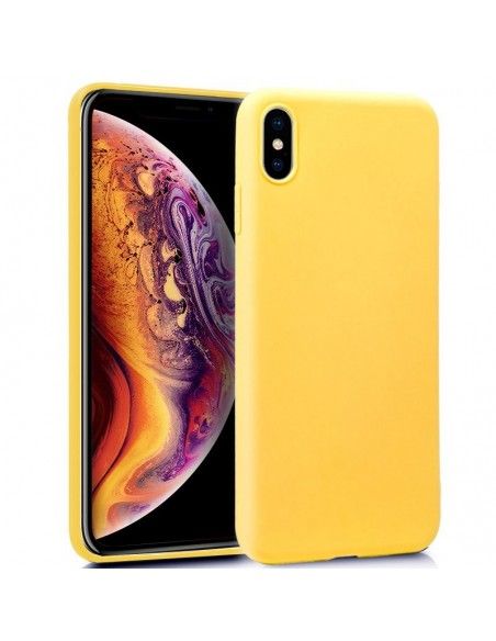 Funda gel TPU iPhone XS Max amarilla