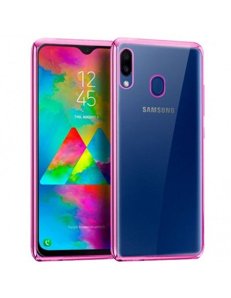 Carcasa TPU Samsung M205 Galaxy M20 borde metalizado rosa