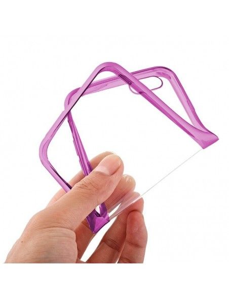 Carcasa TPU Xiaomi Mi 9 borde metalizado rosa