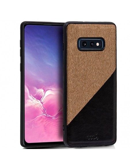 Carcasa TPU Samsung G970 Galaxy S10e diseño bicolor beige