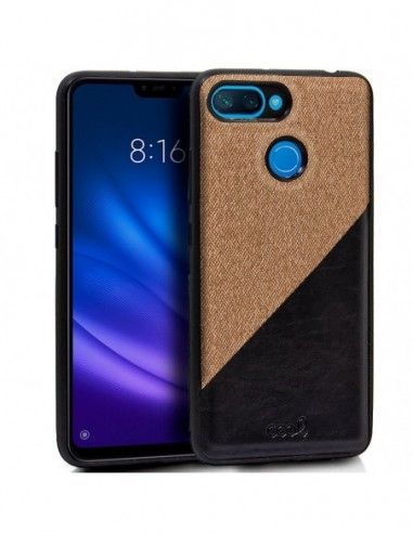Carcasa TPU Xiaomi Mi 8 Lite diseño bicolor beige