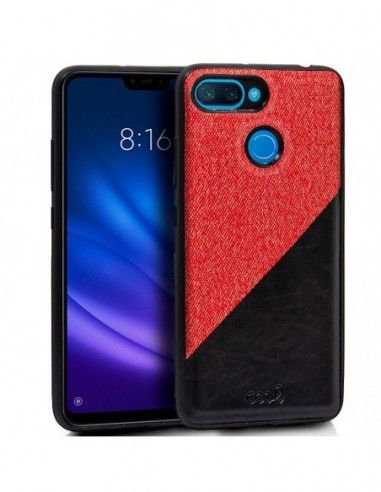 Carcasa TPU Xiaomi Mi 8 Lite diseño bicolor roja