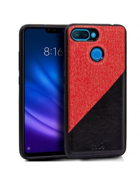 Carcasa TPU Xiaomi Mi 8 Lite diseño bicolor roja