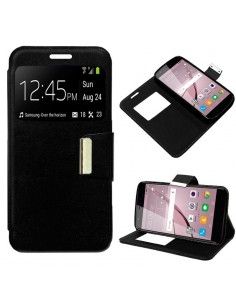 Funda libro soporte TPU Huawei Nova Plus negra