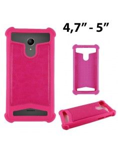 Funda universal reforzada silicona 4,7'' - 5'' pulgadas rosa