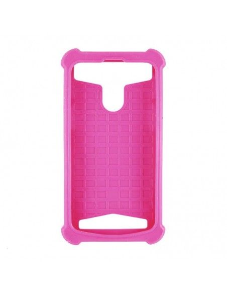 Funda universal reforzada silicona 4,7'' - 5'' pulgadas rosa