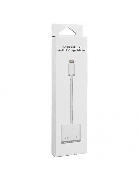 Cable adaptador original Lightning carga y música para iPhone 7 / iPhone 8 / iPhone X / iPad