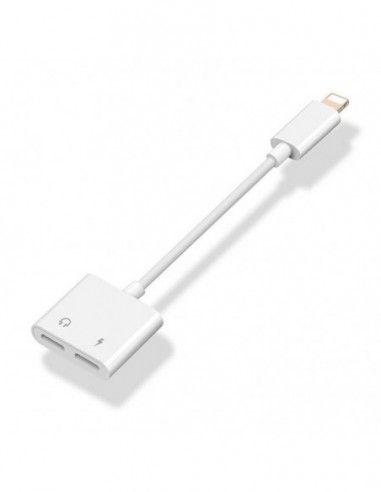 Cable adaptador original Lightning carga y música para iPhone 7 / iPhone 8 / iPhone X / iPad