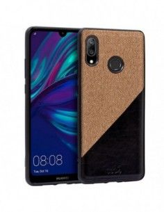 Carcasa TPU Huawei Y7 (2019) bicolor marrón beige