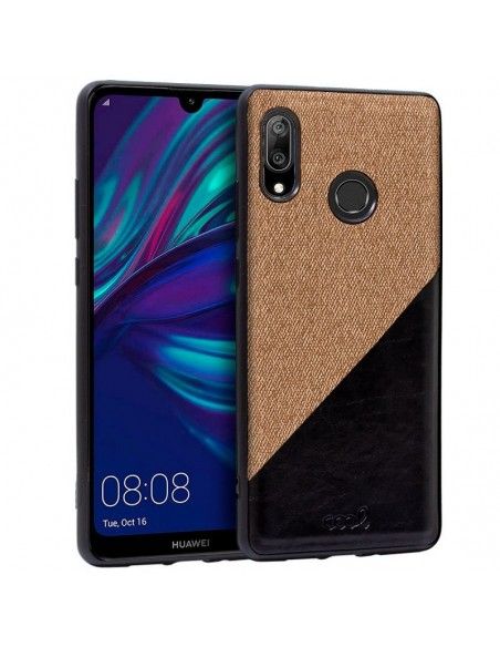 Carcasa TPU Huawei Y7 (2019) bicolor marrón beige