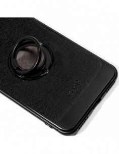 Carcasa reforzada TPU Samsung G970 Galaxy S10e tacto piel + anilla negra 2