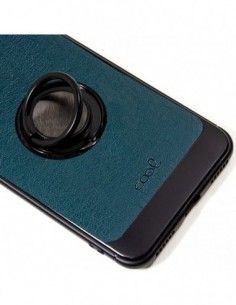 Carcasa reforzada cama TPU Xiaomi Mi 8 Lite tacto piel verde con anilla 2