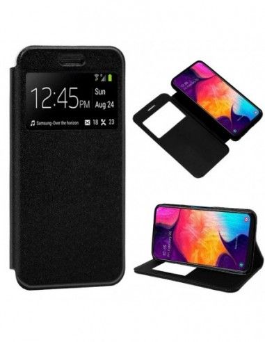 Funda libro soporte TPU Samsung A505 Galaxy A50 / A30s negra