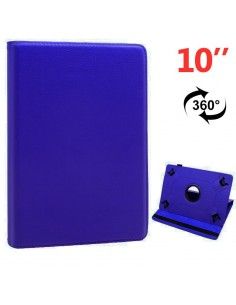 Funda soporte giratorio universal tablet 10" pulgadas azul