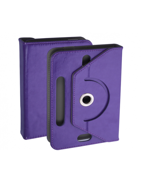 Funda soporte giratorio universal tablets 8'' pulgadas morada