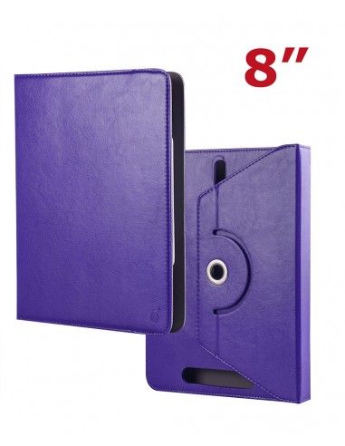 Funda soporte giratorio universal tablets 8'' pulgadas morada