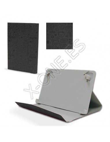 Funda soporte universal tablets 9'' pulgadas diseño Drawing negra