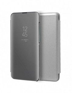 Funda libro soporte Xiaomi Mi 9 SE Clear View plata