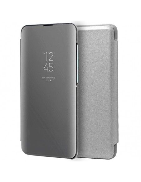Funda libro soporte Xiaomi Mi 9 SE Clear View plata