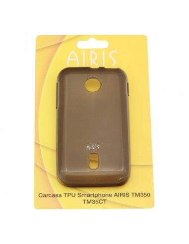 Funda gel TPU original Airis TM350 gris humo