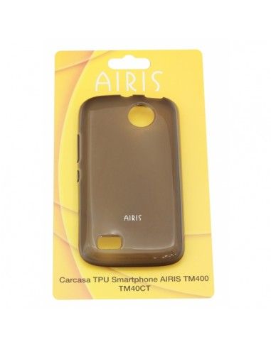 Funda gel TPU original Airis TM400 gris humo