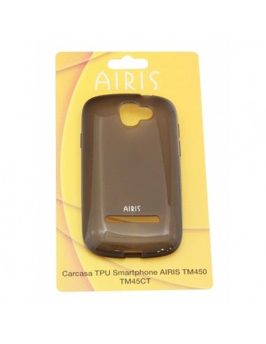 Funda gel TPU original Airis TM450 gris humo