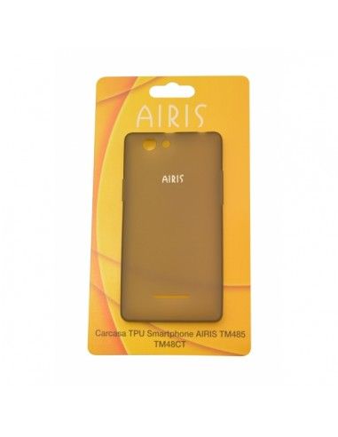 Funda gel TPU original Airis TM485 gris humo