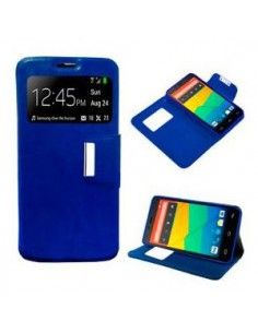 Funda libro soporte TPU BQ Aquaris E4 azul