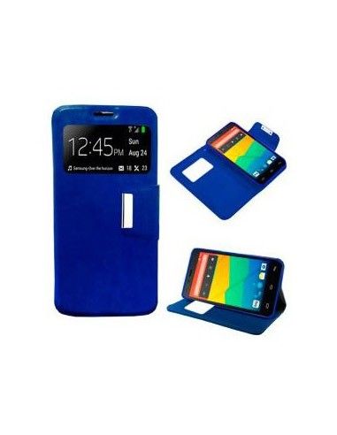 Funda libro soporte TPU BQ Aquaris E4 azul