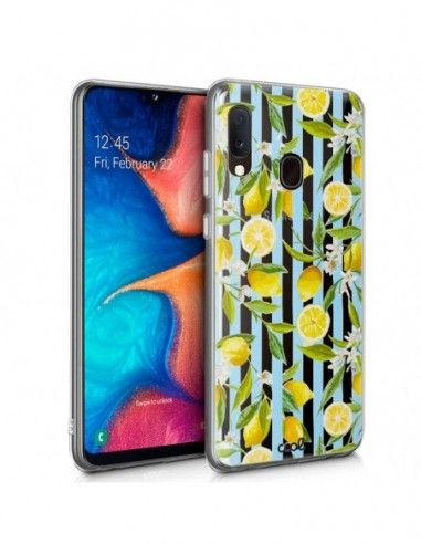 Carcasa TPU transparente Samsung A202 Galaxy A20e diseño Clear Lemon