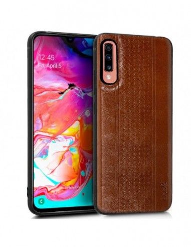 Carcasa TPU Samsung A705 Galaxy A70 diseño piel marrón